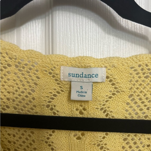 Sundance | Meadow Mornings Sweater Lemonade Yellow Pointelle Sz S - Picture 4 of 9